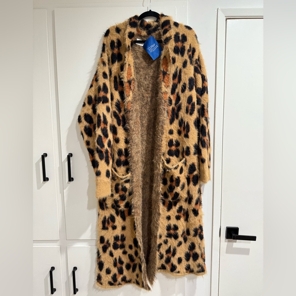 Simon Miller Maud Cheetah-Print Faux Fur Coat - Picture 7 of 9
